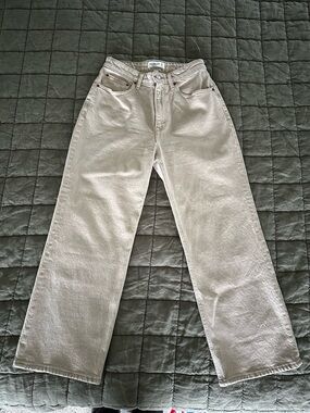 Abercrombie & Fitch Taupe High-Rise Relaxed Jeans